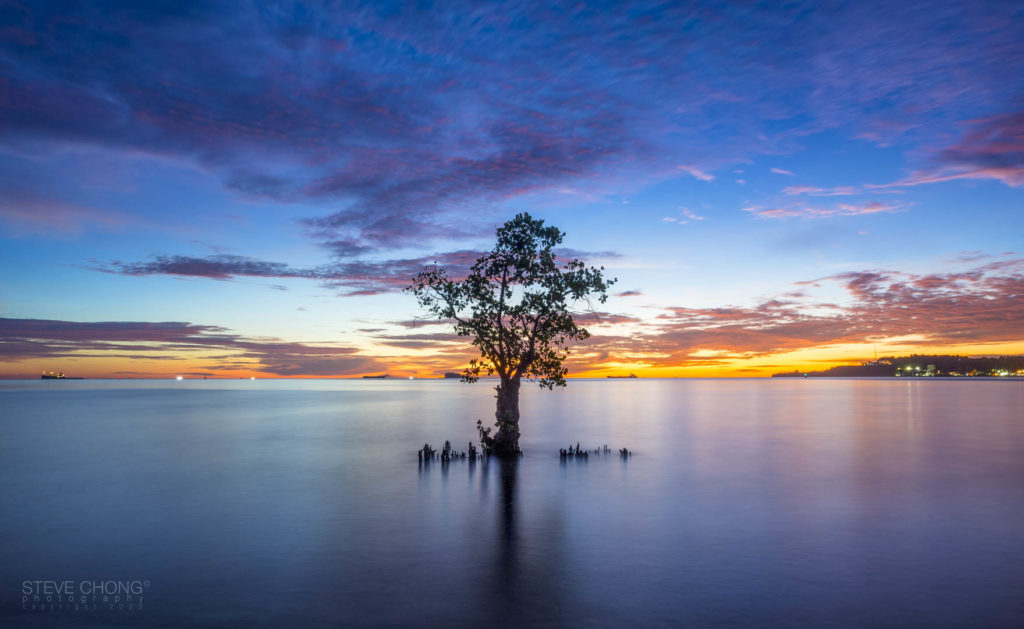 Padang Beach at Dusk